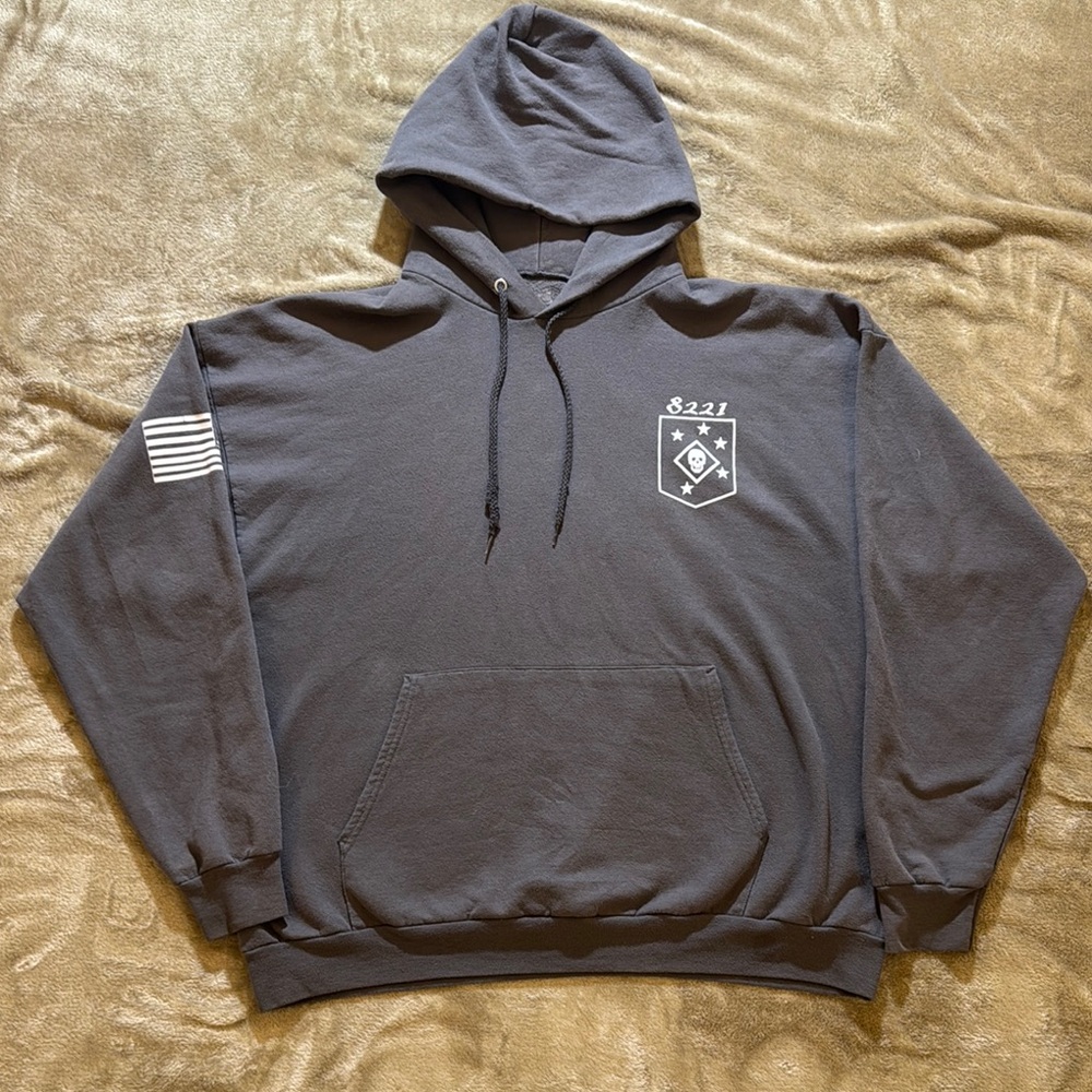 Dark Gray Skull Pullover Hoodie